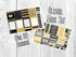 Black and Gold Glitter Mini Planner Sticker Set